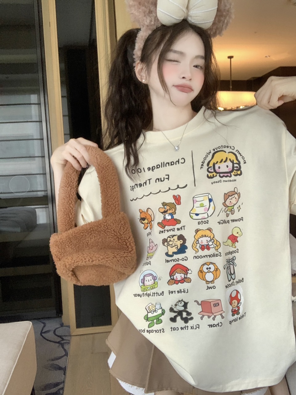 Vieo チュニック ワンピース ワンピ ノースリーブ ブラック